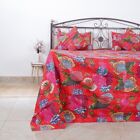 New ListingIndian Handmade Cotton Kantha Quilt Bedspread Throw Blanket Gudri Floral Print
