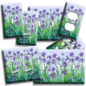 LILAC IRISES CLAUDE MONET PAINTING LIGHT SWITCH OUTLET WALL PLATE ROOM ART DECOR