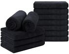 Black Salon Towel(Pack of  12)for Salon, Hand, Gym, Bath, Spa and Hair care