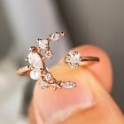 925 Silver,Rose Gold Adjustment Rings for Women Cute Cubic Zirconia Jewelry