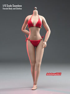 1/6 Red Bra & Briefs Bikini Swimwear Clothes Fit 12 '' Female PH TBL Figure Body