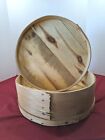 Large Wooden Unfinished Round Hoop Cheese Box With Lid 15 Inch