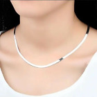 925 sterling Silver Necklaces fine 4MM blade chain for woman man fashion jewelry