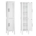 63 in Tall Bathroom Storage Cabinet Linen Tower with Adjustable 5 Shelve Cabinet