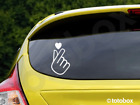 Korean Finger Heart  Decals Sticker Car Auto Window Door Wall Laptop Decal
