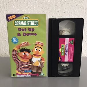 SESAME STREET - VHS VIDEO - GET UP & DANCE AND DANCE ALONG - DISNEY CHILDRENS
