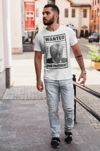 Trump Wanted for President Shirt rea Mugshot DJT Tee Republican party