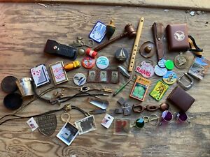 Antique Vintage Junk Drawer Lot Wholesale Collectibles Lighter Military Knife