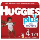 Size 4: 174 Count Huggies Little Movers Baby Diapers, 22-37 lbs, 174 Count CWS