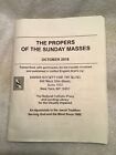Vtg. Book in Braille October 2018 Issue Propers of Sunday Masses Society Blind