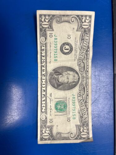 1985 Twenty Dollar Federal Reserve Note $20  ERROR MISPRINT MISALIGNED