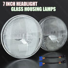 7 Inch LED GLASS Headlight Round, ORIGINAL CLASSIC LOOK conversion Chrome pair (For: 1984 Jeep CJ7)