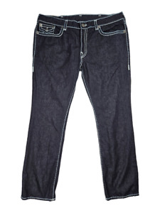 True Religion Men's Ricky Dark Rinse Relaxed Straight Super T Jeans Size 44