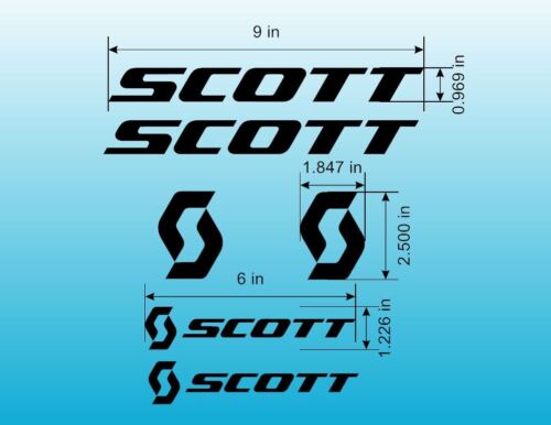 Custom Scott Bikes Frame Decal Set. Pick Your Color. USA Seller!