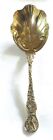 ANTIQUE DURGIN HERALDIC STERLING SILVER BERRY SERVING SPOON 9 1/8