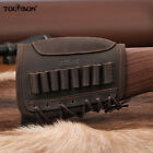 TOURBON Leather Rifle Cartridges Holder Buttstock Protective Sheath Cheek Rest