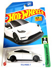 Hot Wheels Tesla Model Y White #37 - 2023 HW Green Speed