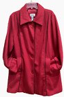 Cxt Classics Womens Red Wool Blend Knee Length Coat Winter Jacket trench 18W