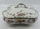 Antique Henry Alcock And Co Covered Dish/Tureen Transferware Floral