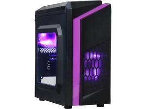 DIYPC DIY-F2-P Black / Purple SPCC Micro ATX Mini Tower Gaming Computer PC Case