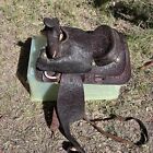 Vintage Longhorn Calf Roper Show Saddle Tooled Leather 15