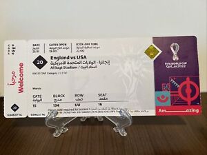 QATAR WORLD CUP ENGLAND VS USA FULL TICKET RARE NOVEMBER 25, 2023