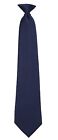 Boy's Solid Satin Navy Blue 14 inch Clip On Necktie Weddings Formals - NWT