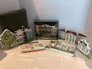 Vtg Shelia's House Lot (6) Houses 1995-1996 Autographed Gone With The Wind