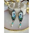 Blue Heron earrings ~ Bird Earrings ~ Dangle earrings ~ Ocean earrings~ Silver