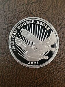 2021 Proof Silver American Double Eagle-Cook Islands - 2 Coins/ 1 oz Total .999%