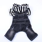 Dog Cat Striped Jumpsuit Hoodie Jean Pet Puppy Coat Jacket Spring/Summer Clothes