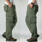 Men's Combat Outdoor Pocket Pants Tactical Cargo Army Work Trousers Plus Size