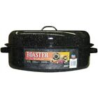 15 lb.Roasting Pan With Lid Ceramic Non-Stick Black Oval Roaster Cookware