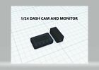 1/24 1/27 POLICE CAR CHARGER TAHOE DASH CAMERA AND MONITOR DIORAMA LED LIGHT 