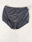 Size 3XL Panties Vintage 40801 Vassarette Black Liquid Satin