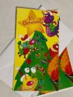 Christmas Tree Monsters Yellow Gift Card / Money Holders Greeting Card 2 Cards