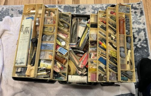 Vintage Tackle Box Loaded with Antique Fishing Lures!!!!