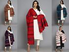 Womens Mens 100% Cashmere Indian Oversized Blanket Wool Scarf Shawl Wrap Throw