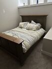queen size bed frame with headboard wood used