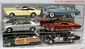 Model Diecast Display Case 1/18th Scale 6 car Horizontal
