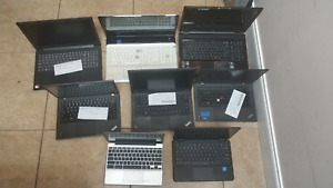 Lot of 8 Broken Outdated HP Lenovo Dell Toshiba Laptop For Parts As-Is