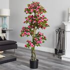 5' Azalea Artificial Flower Tree UV (Indoor/Outdoor) Home Decor. Retail $230