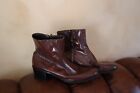 Vintage Florsheim Designer Collection Brown Leather Zipper Boots US Size 11.5 D