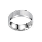 8MM Stainless Steel Men Women Wedding Engagement Black Plated Gold Ring Band