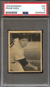 1948 Bowman SP #26 Frank Shea RC PSA 5 New York Yankees 6899
