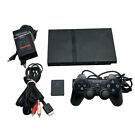 Sony PlayStation 2 Slim PS2 Black SCPH-70012 Console System OEM Bundle - Tested