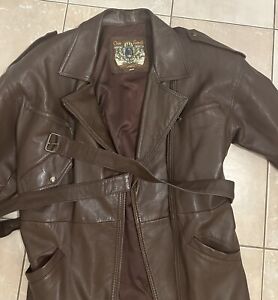 leather coat long