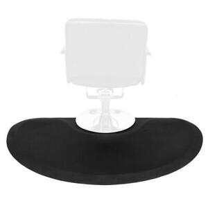 Barber Shop Chair Mat 3′x5′ Anti-Fatigue Floor Mat Salon Mat- Black Semi Circle