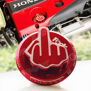 RED Screw-In Middle Finger Oil Filler Tank Cap Valve Trim Cover For Honda Acura (For: 2022 MDX)