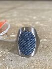 NWT Miss Sixty - Denim Stainless Steel Ring Size 5 MSRP $99 #2064